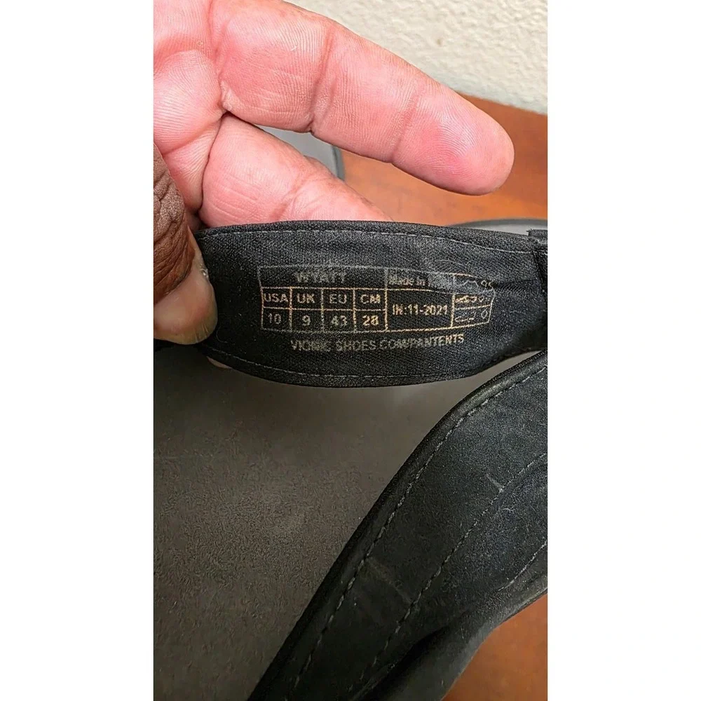Vionic Men's Black Thong Flip Flops With Arch Support‎ Size 10